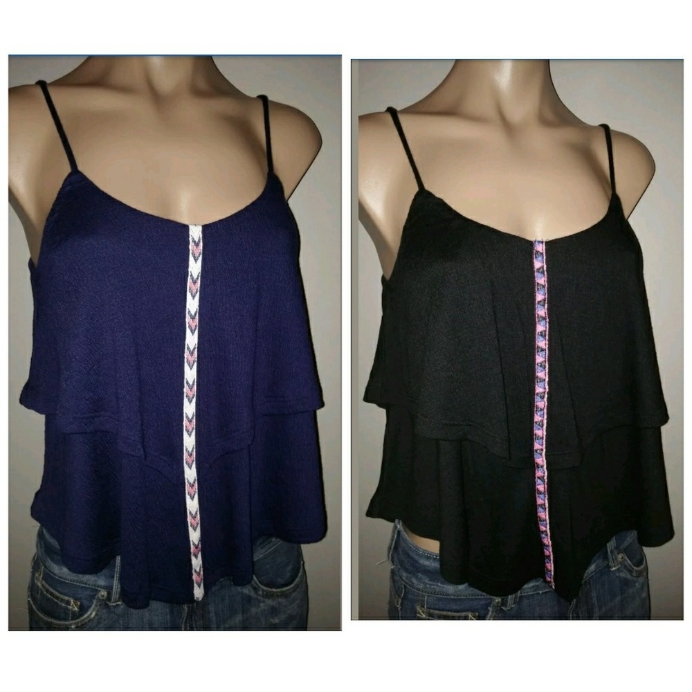 MASON MACKENZIE DOUBLE LAYERED TANK TOP SHIRT